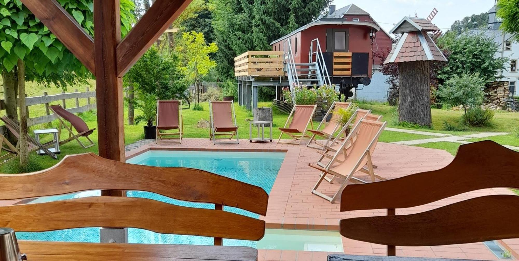 Eisenbahnromantik Im Urlaub Heinsdorfergrund Ngoại thất bức ảnh